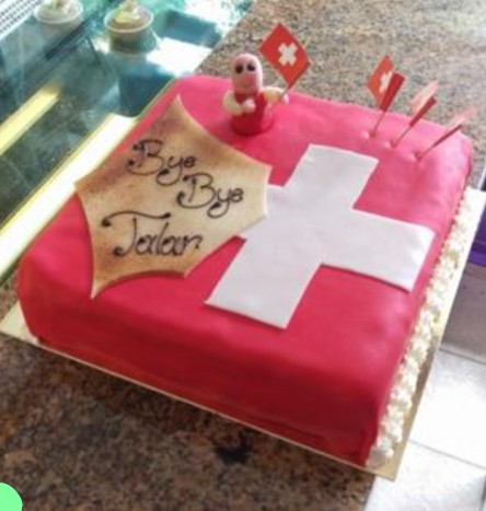 Gâteau personnalisé drapeau suisse
